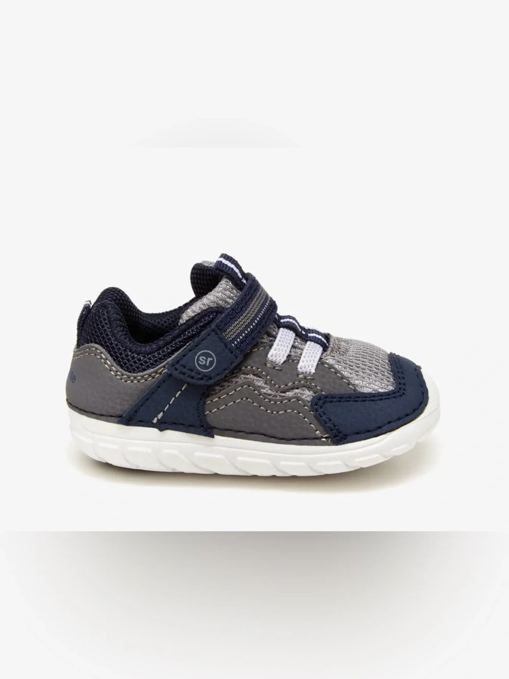 Stride Rite - Soft Motion Kylo Sneaker - NIB - Navy/Gray - Boys Size 4XWide
